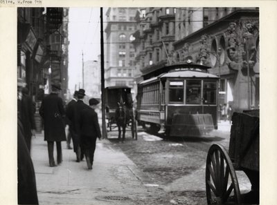 Olive Street Looking West from 6th Street by Charles Clement Holt